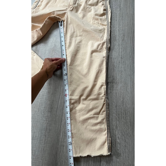 Gap girlfriend chino pants side stripe raw hem size 2 - Picture 5 of 11